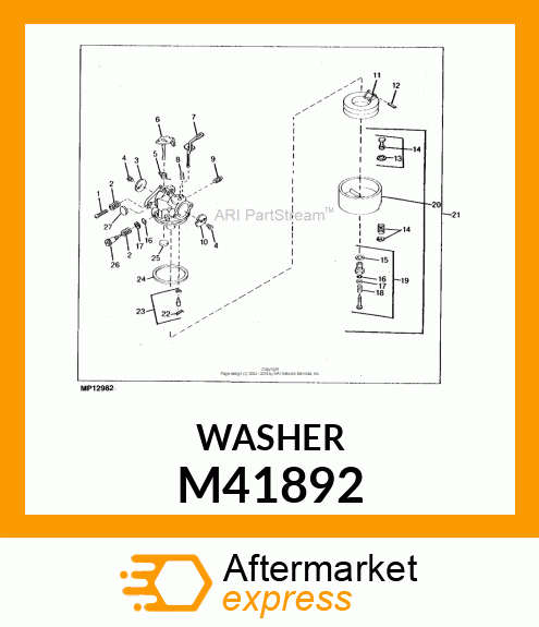 DRAIN PLUNGER GASKET M41892