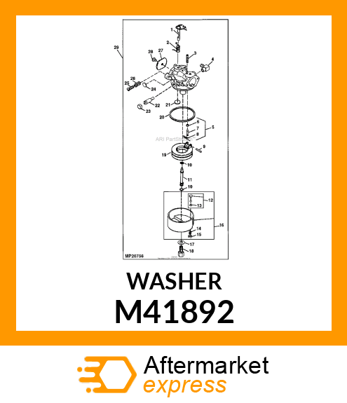 DRAIN PLUNGER GASKET M41892