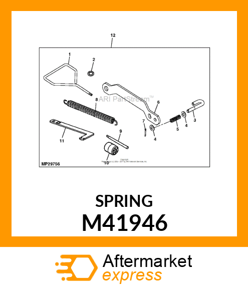 SPRING, IDLER W/SWIVEL HOOKS M41946