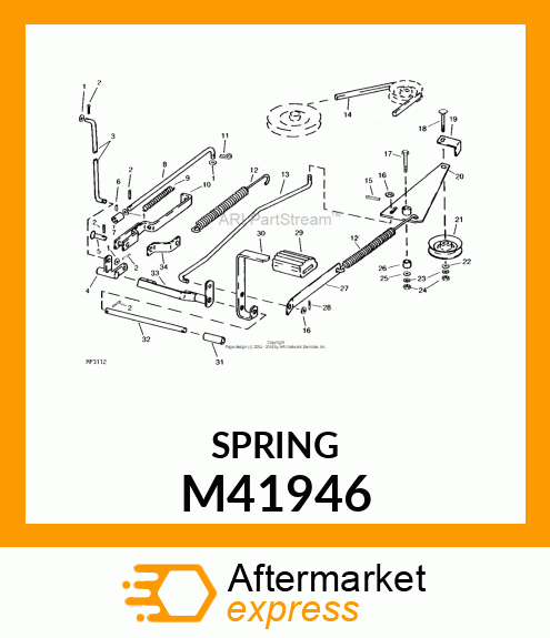 SPRING, IDLER W/SWIVEL HOOKS M41946