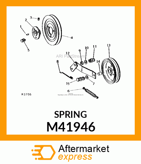 SPRING, IDLER W/SWIVEL HOOKS M41946