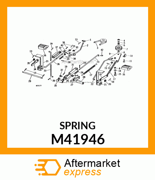 SPRING, IDLER W/SWIVEL HOOKS M41946