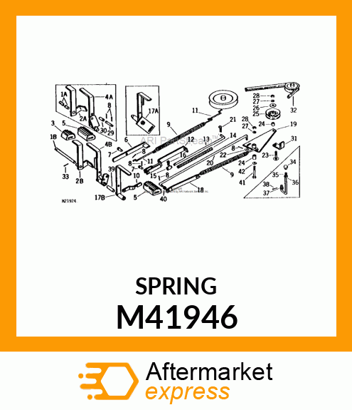 SPRING, IDLER W/SWIVEL HOOKS M41946