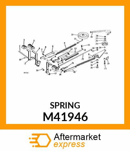 SPRING, IDLER W/SWIVEL HOOKS M41946