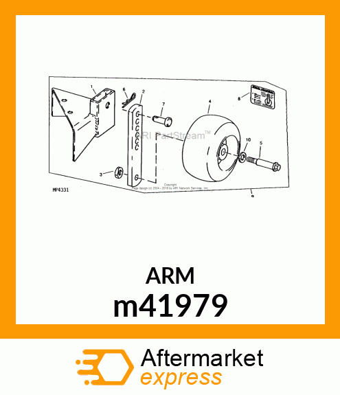 ARM, GAGE WHEEL (PLATED) m41979