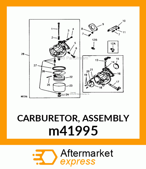 CARBURETOR, ASSEMBLY m41995