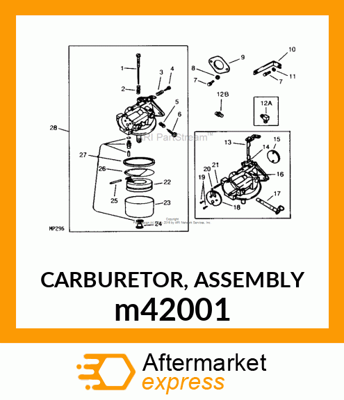 CARBURETOR, ASSEMBLY m42001