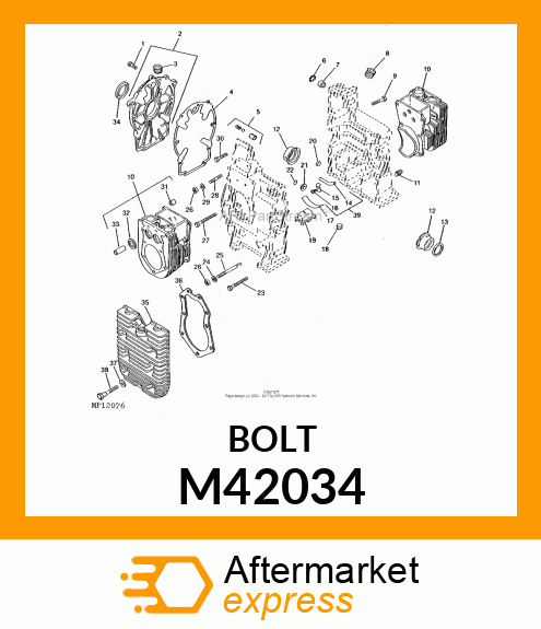 5/16X1.50 H.H. BOLT M42034