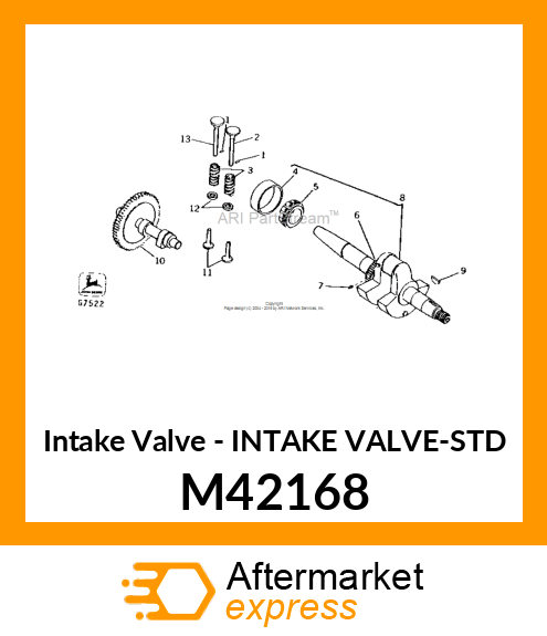 Intake Valve - INTAKE VALVE-STD M42168