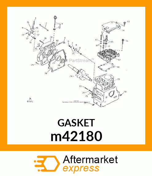 GASKET, CYLINDER HEAD COVER m42180