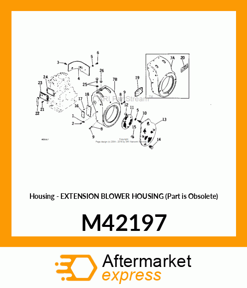 Housing - EXTENSION BLOWER HOUSING (Part is Obsolete) M42197