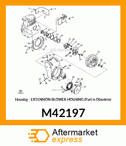 Housing - EXTENSION BLOWER HOUSING (Part is Obsolete) M42197