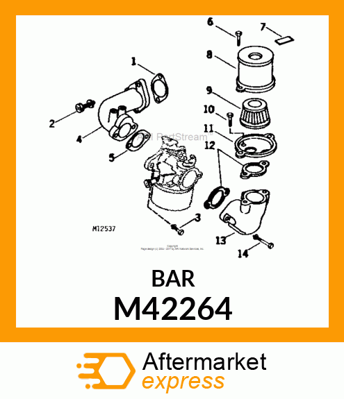 Elbow Fitting - AIR CLEANER ELBOW M42264