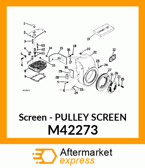Screen - PULLEY SCREEN M42273