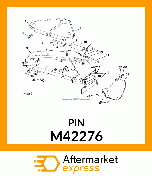 SHAFT, FRONT ROLLER M42276