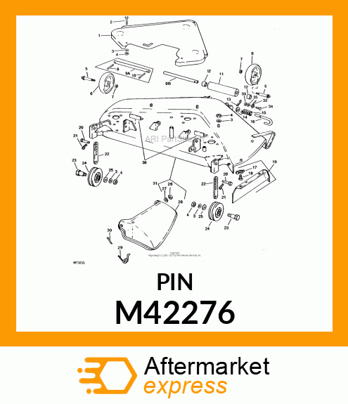 SHAFT, FRONT ROLLER M42276