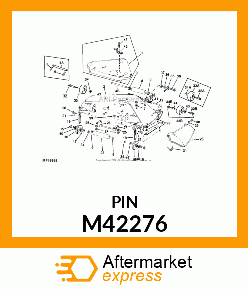 SHAFT, FRONT ROLLER M42276