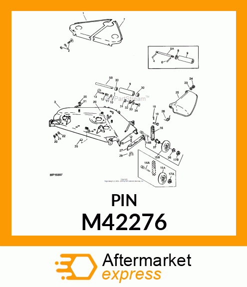 SHAFT, FRONT ROLLER M42276