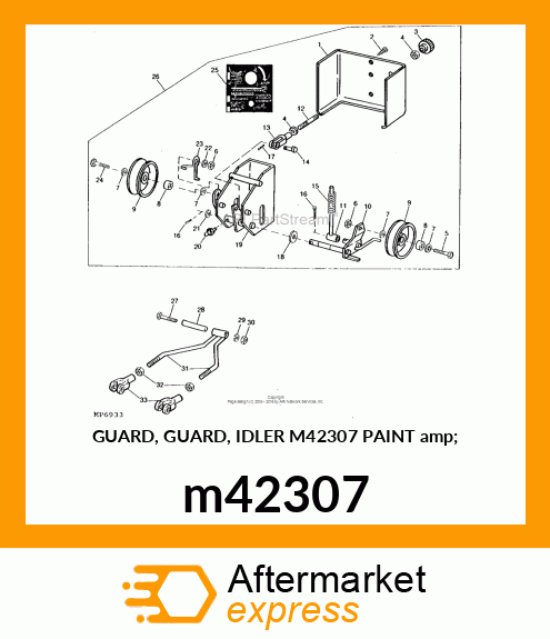 GUARD, GUARD, IDLER M42307 PAINT amp; m42307