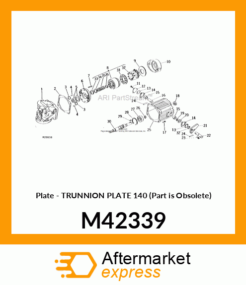 Plate - TRUNNION PLATE 140 (Part is Obsolete) M42339