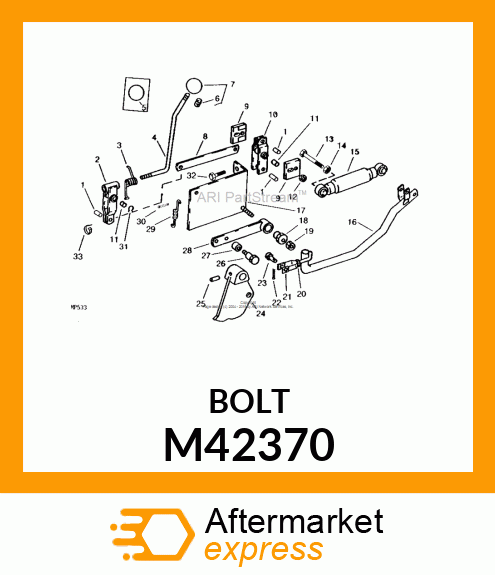 BOLT, SHOULDER 1/4 M42370