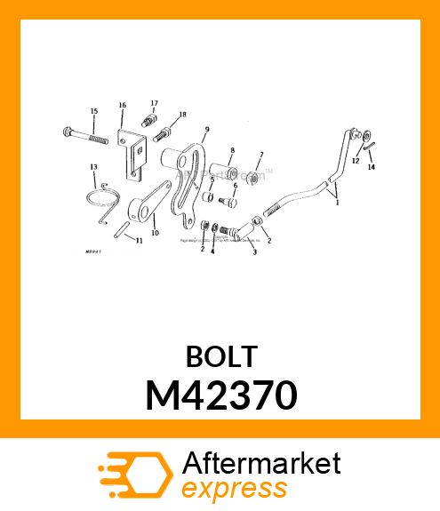 BOLT, SHOULDER 1/4 M42370