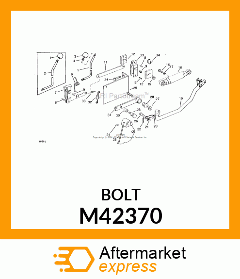 BOLT, SHOULDER 1/4 M42370