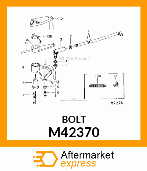 BOLT, SHOULDER 1/4 M42370