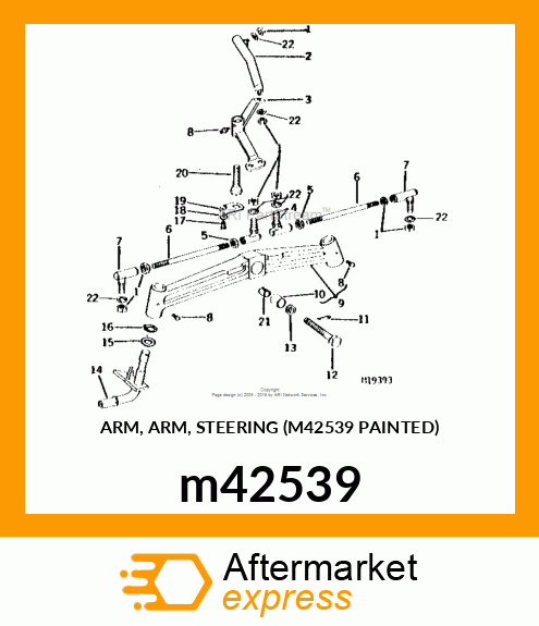 ARM, ARM, STEERING (M42539 PAINTED) m42539