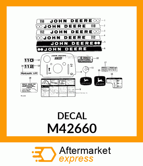 LABEL, GRILLE M42660