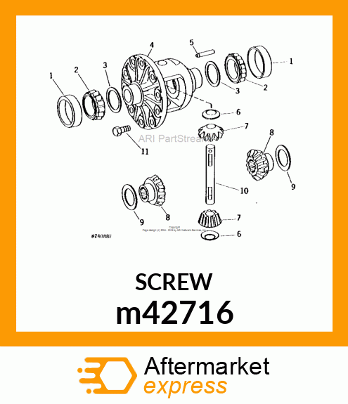 BOLT, SPECIAL SERRATED HEX HEAD m42716