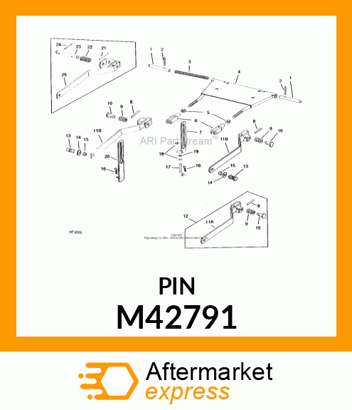 Pin Rear Draft M42791