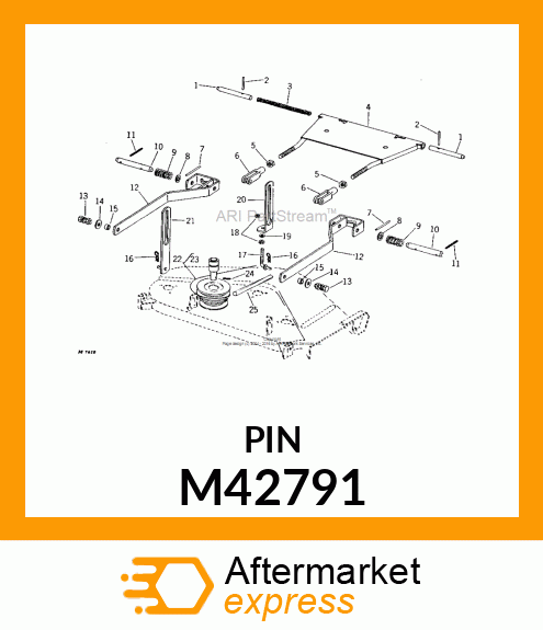 Pin Rear Draft M42791