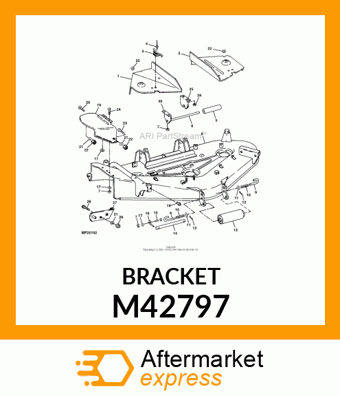 BRACKET, REAR ROLLER M42797