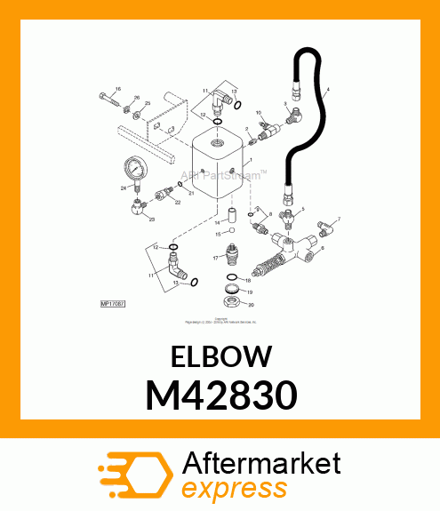 ELBOW FITTING, (90 DEGREE HYD) M42830