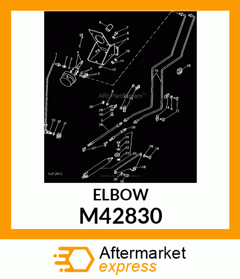 ELBOW FITTING, (90 DEGREE HYD) M42830