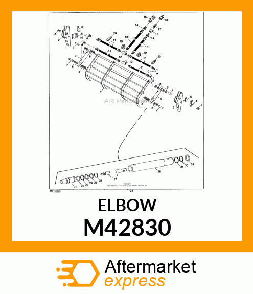 ELBOW FITTING, (90 DEGREE HYD) M42830