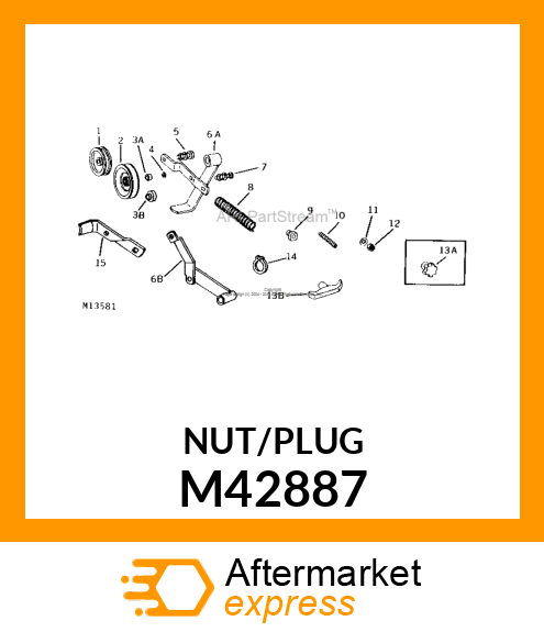 NUT, SPRING M42887