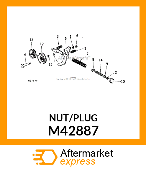 NUT, SPRING M42887