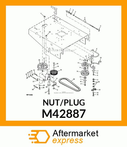 NUT, SPRING M42887