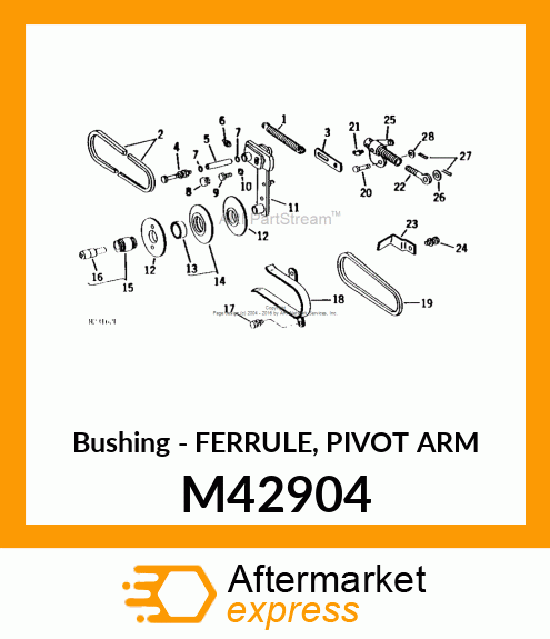 Bushing - FERRULE, PIVOT ARM M42904