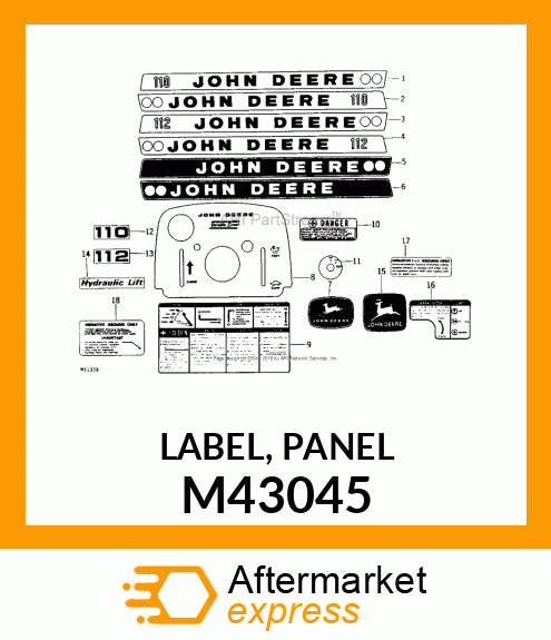 LABEL, PANEL M43045