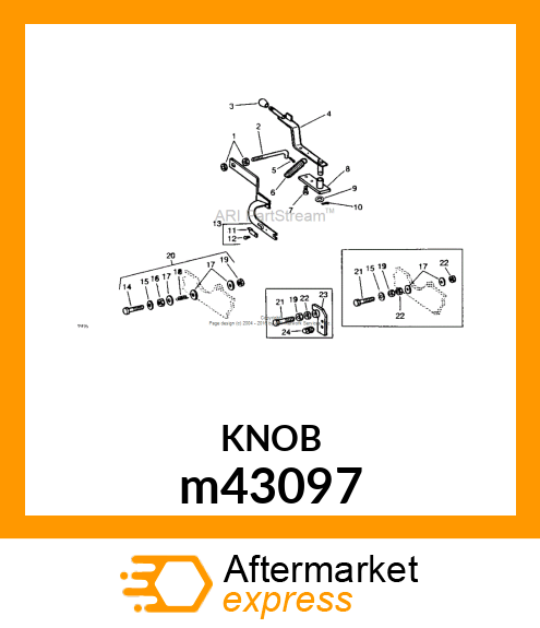 KNOB, BRAKE RELEASE m43097