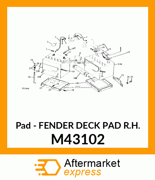 Pad - FENDER DECK PAD R.H. M43102