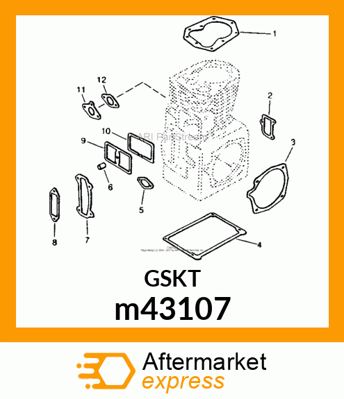 GASKET, AIR HORN m43107