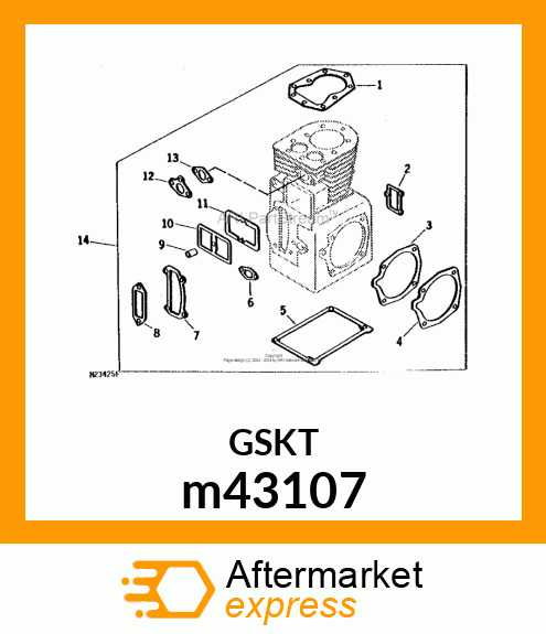 GASKET, AIR HORN m43107