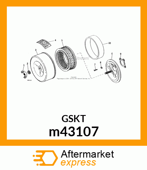 GASKET, AIR HORN m43107