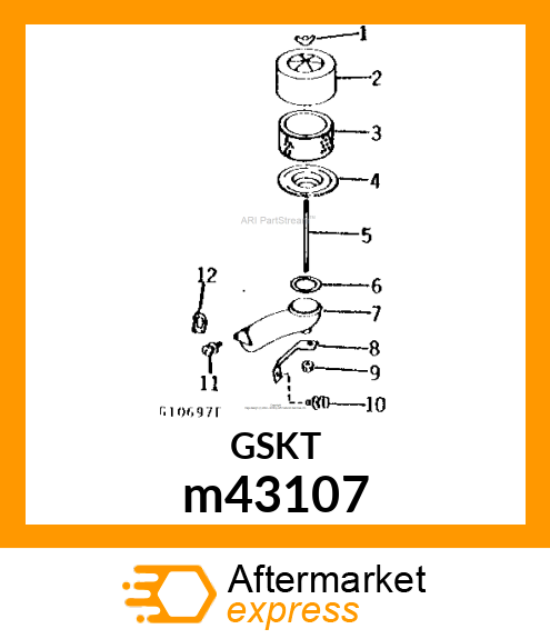 GASKET, AIR HORN m43107