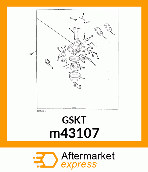 GASKET, AIR HORN m43107