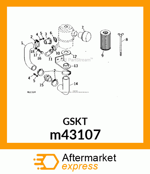 GASKET, AIR HORN m43107